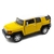 Miniatura Toyota FJ Cruiser Kinsmart 1:36 Fricção e Metal Amarelo