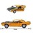 Miniatura Dodge Challenger T/A 1970 Welly 1/32 Metal e Fricção Amarelo - comprar online