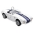 Miniatura Shelby Cobra 1965 427/SC METAL e FRICÇÃO Kinsmart 1/32 Branco