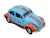 Imagem do Miniatura Fusca 23 QHT Car 1:32 Metal e Fricção Azul