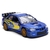 Miniatura Subaru Impreza WRC 2007 Street Fighter Kinsmart 1/36 Metal e Fricção Azul detalhes Amarelo