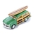 Miniatura Ford Woody Wagon 1949 Prancha Kinsmart 1/40 Metal e Fricção Verde Claro