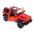 Miniatura Jeep Wrangler 2018 Conversível Kinsmart 1/34 Metal e Fricção Vermelho