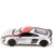 Miniatura Audi R8 Coupe Livery Edition 2020 Kinsmart 1:36 Metal e Fricção Prata.