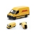 Miniatura Van Mercedes Sprinter DHL Edition Kinsmart 1:48 Metal e Fricção Amarela - loja online