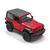 Miniatura Jeep Wrangler 2018 Kinsmart 1/34 Metal e Fricção Vermelho teto Preto