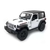 Miniatura Jeep Wrangler 2018 Kinsmart 1/34 Metal e Fricção Branco teto Preto.