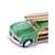 Miniatura Ford Woody Wagon 1949 Kinsmart 1/40 Metal e Fricção Verde