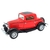 Miniatura Ford 3 Window Coupe 1932 Kinsmart 1/34 Metal e Fricção Vermelho