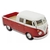 Miniatura Kombi Pickup 1963 Kinsmart 1/34 Metal e Fricção Branco/Vermelho - comprar online