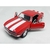 Miniatura Camaro 1967 Z-28 Kinsmart 1/37 Metal e Fricção faixa Branca -Vermelho