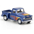 Miniatura Chevy Stepside 1955 Kinsmart 1/38 Metal e Fricção Azul