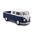 Miniatura Kombi Pickup 1963 Kinsmart 1/34 Metal e Fricção Branco/Azul