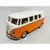 Miniatura Kombi 1962 RMZ 1/32 Metal e Fricção Branca/Laranja