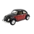 Miniatura Fusca 1967 Kinsmart 1/32 Metal e Fricção Preto/Vermelho