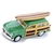 Miniatura Ford Woody Wagon 1949 Prancha Kinsmart 1/40 Metal e Fricção Verde Claro na internet