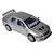 Miniatura Mitsubishi Lancer Evolution VII Kinsmart 1/36 Metal e Fricção Prata