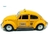 Miniatura Carrinho Fusca Metal Fricção 12 cm Amarelo Taxi.