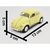 Miniatura Fusca 1967 Kinsmart 1:32 Metal e Fricção Amarelo Claro - loja online