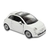 Miniatura Fiat 500 New 2007 Kinsmart 1:28 Metal e Fricção Branco. - MundoMIXCIF