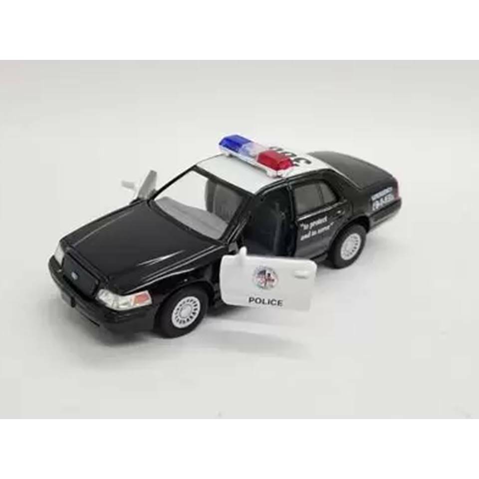 KINSMART「1/42 FORD 新しく CROWN VICTORIA POLICEINTERCEPTOR」クラウン ヴィクトリア ポリス インターセプター パトカー ミニカー プルバック