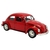 Miniatura Fusca 1967 RMZ 1/32 Metal e Fricção Vermelho Brilhante