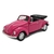 Miniatura Fusca 1967 Conversível Welly 1/32 Metal e Fricção Rosa