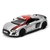 Miniatura Audi R8 Coupe Livery Edition 2020 Kinsmart 1:36 Metal e Fricção Prata.