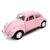 Miniatura Fusca 1967 Kinsmart 1/32 Metal e Fricção Rosa Claro