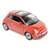 Miniatura Fiat 500 New 2007 Kinsmart 1:28 Metal e Fricção Vermelho.