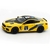 Miniatura BMW M8 Competition Coupe Livery Edition Kinsmart 1:38 Metal e Fricção Amarelo.