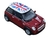 Miniatura Mini Cooper S Bandeira Kinsmart 1/28 Metal e Fricção Vinho - comprar online