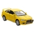 Miniatura Lancer Evolution X 2008 Kinsmart 1/36 Metal e Fricção Amarelo