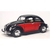 Miniatura Fusca 1967 Kinsmart 1/32 Metal e Fricção Preto/Vermelho