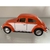 Miniatura Fusca 1967 Kinsmart 1/32 Metal e Fricção Laranja/Branco - MundoMIXCIF