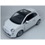 Miniatura Fiat 500 New 2007 Kinsmart 1:28 Metal e Fricção Branco.