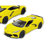 Miniatura Corvette 2021 Kinsmart 1:36 Metal e Fricção Amarelo