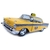 Miniatura Chevrolet Bel Air 1957 Táxi Kinsmart 1/40 Metal e Fricção Amarelo