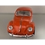 Miniatura Fusca 1967 Kinsmart 1/32 Metal e Fricção Laranja/Branco