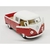 Miniatura Kombi Pickup 1963 Kinsmart 1/34 Metal e Fricção Branco/Vermelho - MundoMIXCIF