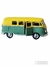 Miniatura Kombi 1962 Kinsmart 1/32 Metal e Fricção Amarelo / Verde fosco. - MundoMIXCIF