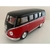 Miniatura Kombi 1962 Kinsmart 1/32 Metal e Fricção Preto/vermelho