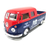 Miniatura kombi 1963 Vermelho Azul cabine dupla de serviço 1/34