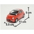 Miniatura Fiat 500 New 2007 Kinsmart 1:28 Metal e Fricção Vermelho. - MundoMIXCIF