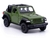 Miniatura Jeep Wrangler Conversivel Rubicon 2dr RMZ 1:38 Metal e Fricção Verde Militar