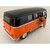 Miniatura Kombi 1962 Kinsmart 1/32 Metal e Fricção Preto/Laranja - loja online