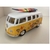 Miniatura Kombi 1962 Kinsmart 1/32 Prancha Love Peace Branca/Amarela - MundoMIXCIF