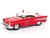 Miniatura Chevrolet Bel Air 1957 Kinsmart 1/40 Metal e Fricção Vermelho Bombeiro