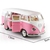 Miniatura Kombi 1962 RMZ 1/32 Metal e Fricção Branco/Rosa.