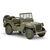 Miniatura Jeep Militar Willys MB 1941 Welly 1/32 Metal e Fricção Verde Militar